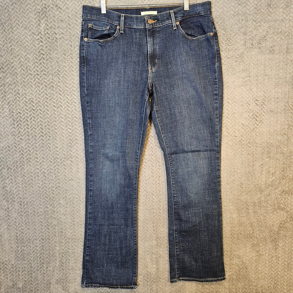 Levis Classic Bootcut Jeans Womens 14M W32 L32 Dark Wash Stretch 39252-0002‎